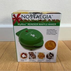 Mini Christmas Reindeer Waffle Maker